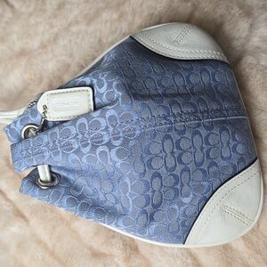 Coach Blue and Cream Mini Bag